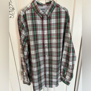 King Size Big and Tall Long Sleeve Plaid Shirt size 2XL Tall